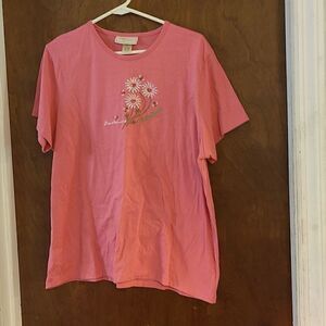 XL M & C Sportwear Pink Short Sleeved Top